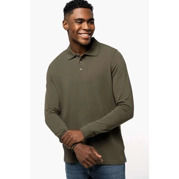 KARIBAN men's long - sleeved polo shirt