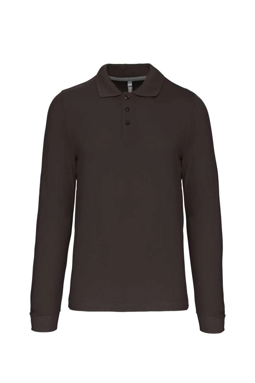 KARIBAN men's long - sleeved polo shirt