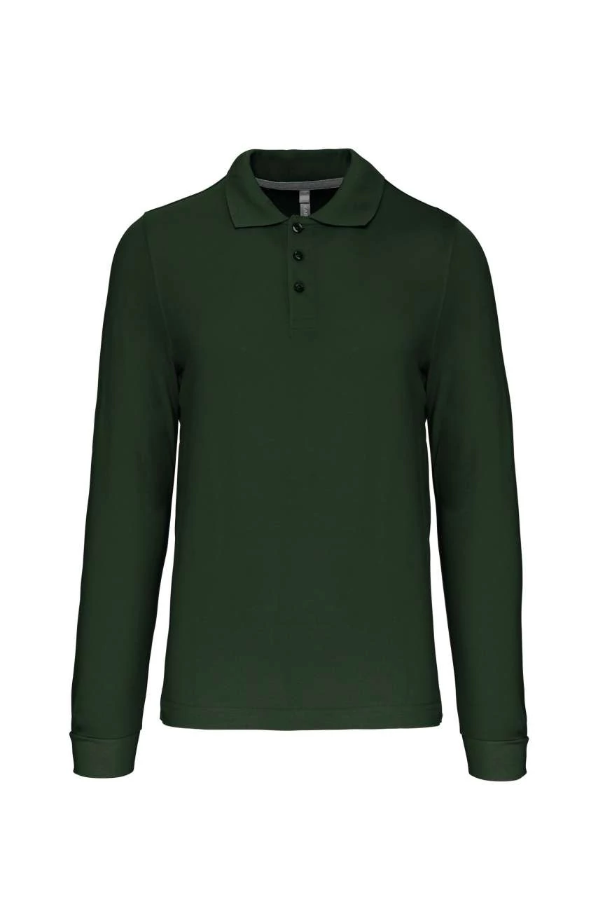 KARIBAN men's long - sleeved polo shirt