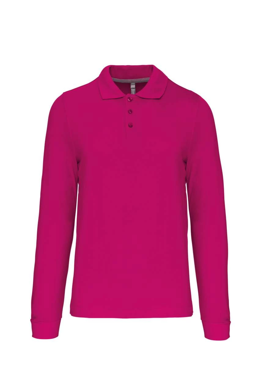 KARIBAN men's long - sleeved polo shirt