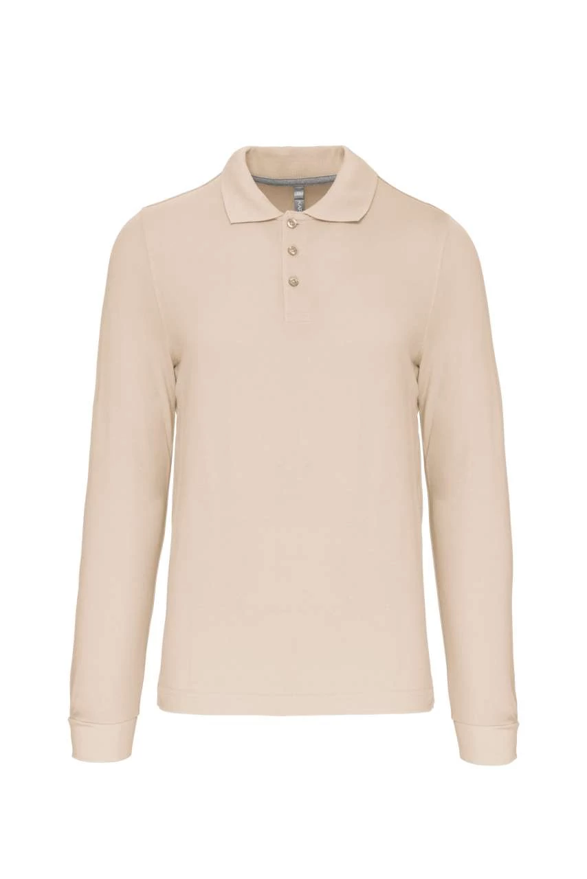 KARIBAN men's long - sleeved polo shirt