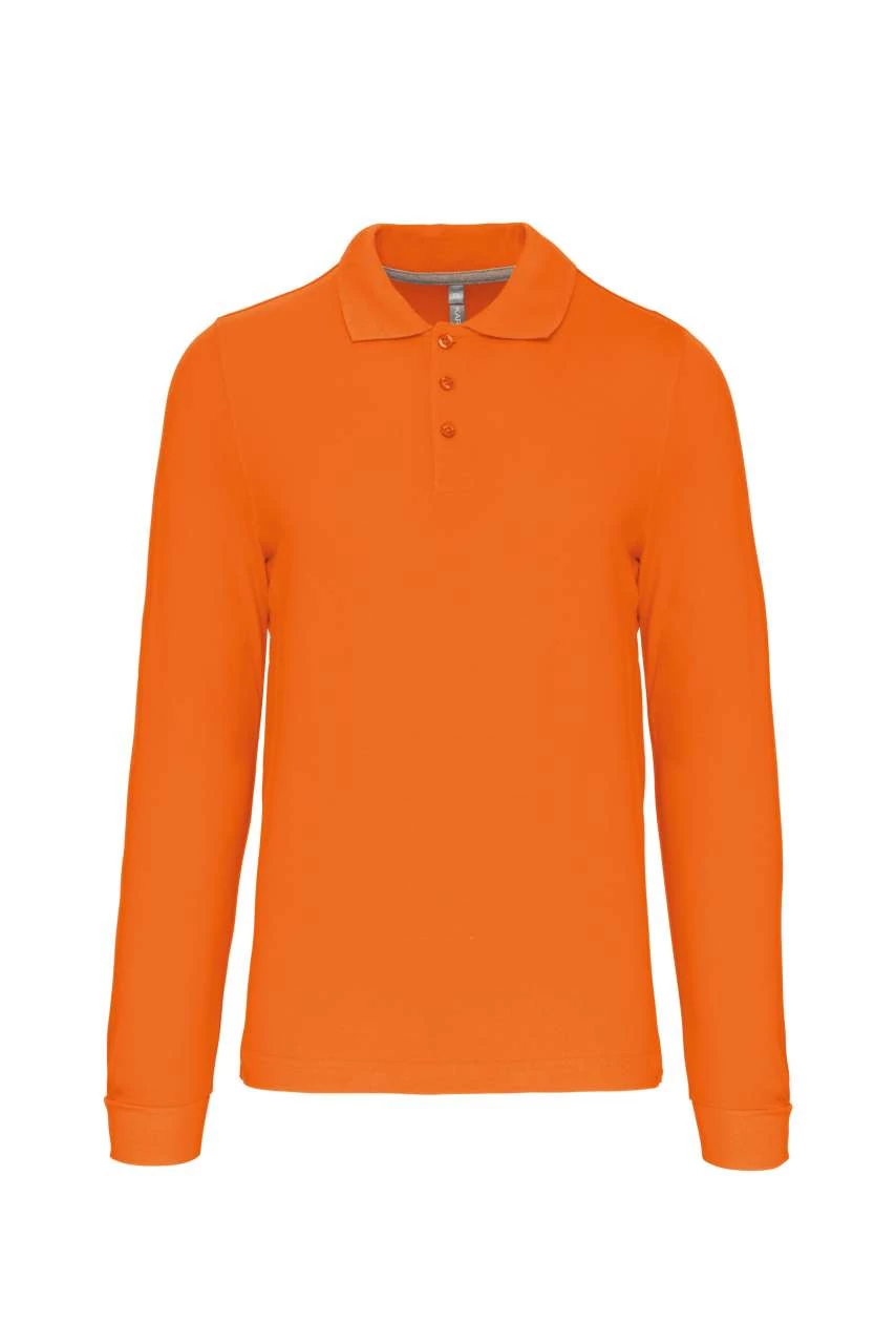 KARIBAN men's long - sleeved polo shirt