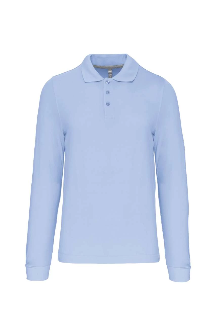 KARIBAN men's long - sleeved polo shirt