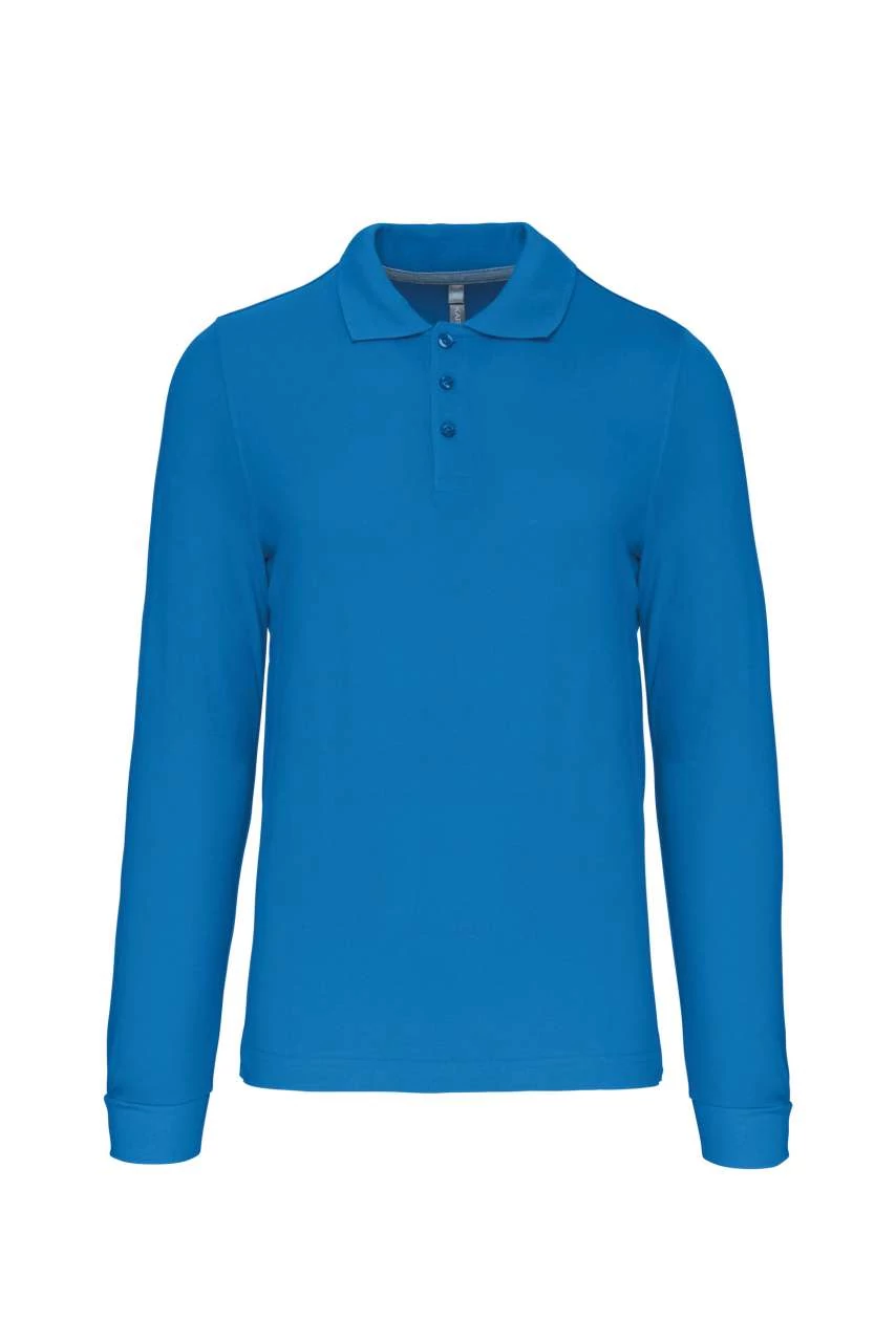 KARIBAN men's long - sleeved polo shirt